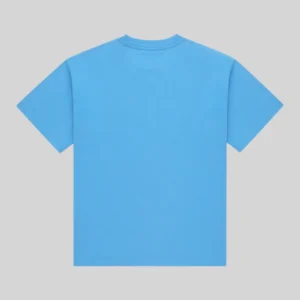The back view of the blue Sp5der Commerce Tee, a 100% cotton essential from the premium Archive streetwear collection.