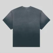 Back view of the Sp5der Five Point Tee in black faded wash featuring premium lightweight 100% cotton material