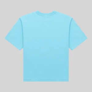 Back view of the Sp5der Big 5 Star Rhinestone Tee in light blue, showing the premium 100% cotton streetwear design.