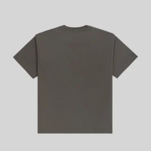 Back view of the premium grey Sp5der 5EX HW heavyweight cotton t-shirt with signature spider branding detail