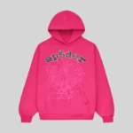 Sp5der Legacy Hoodie 'Pink front view