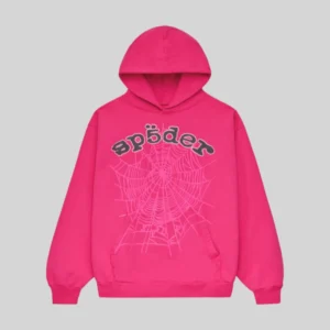 Sp5der Legacy Hoodie 'Pink front view