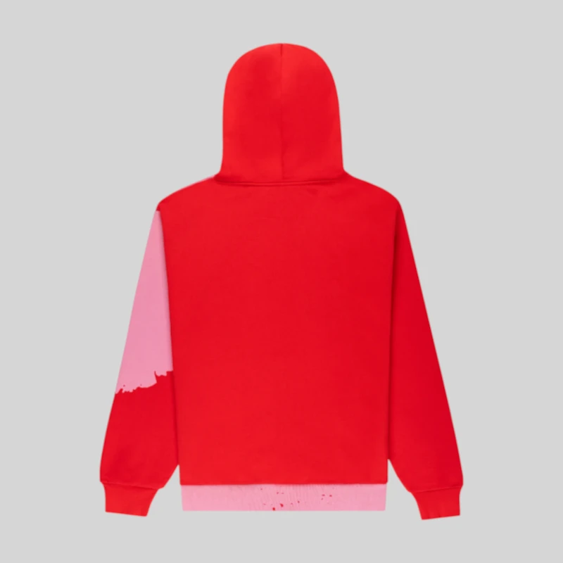 Sp5der Nocturnal Zip Hoodie 'Red' back view