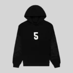 Sp5der Stadium Hoodie 'Black' front view