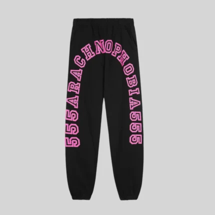 Sp5der Arach Sweatpant 'Black' front view