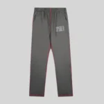 Front view of the Sp5der Archive Contrast sweatpants in Slate Grey featuring premium cotton fleece and logo print.