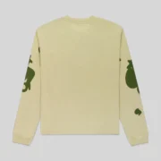 Back view of the Sp5der Beluga Long-Sleeve t-shirt in a tan colorway from the SS25 streetwear collection.