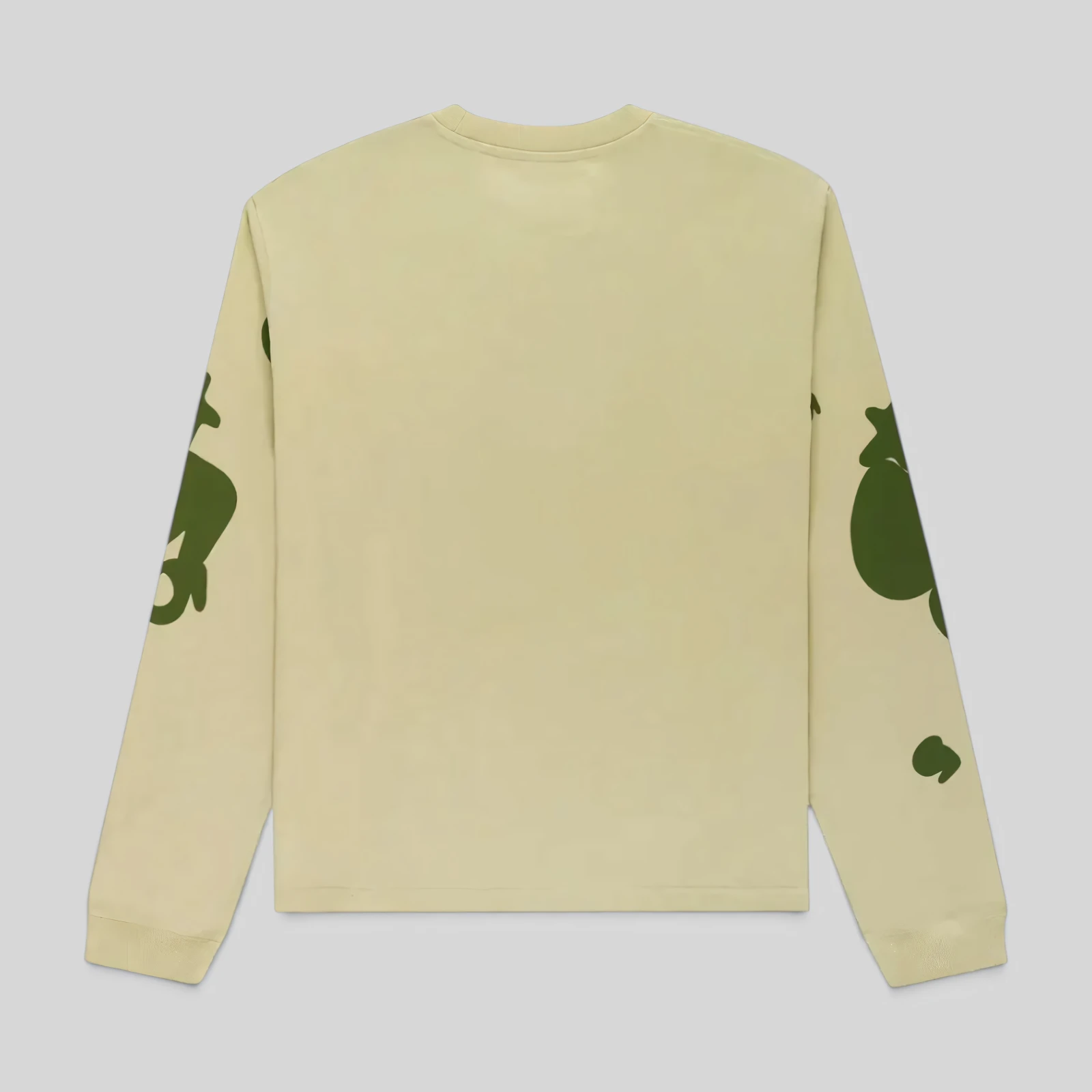 Back view of the Sp5der Beluga Long-Sleeve t-shirt in a tan colorway from the SS25 streetwear collection.