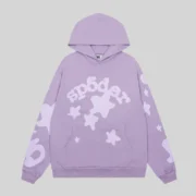 Sp5der Beluga V2 Hoodie 'Purple' front view