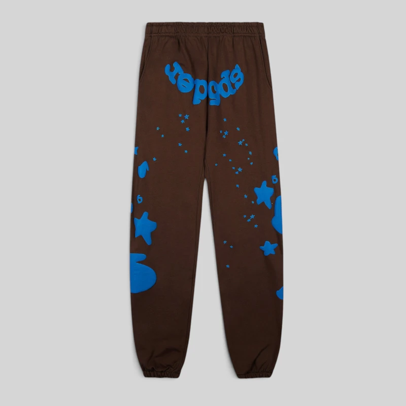 Sp5der Beluga sweatpant 'Brown' front view
