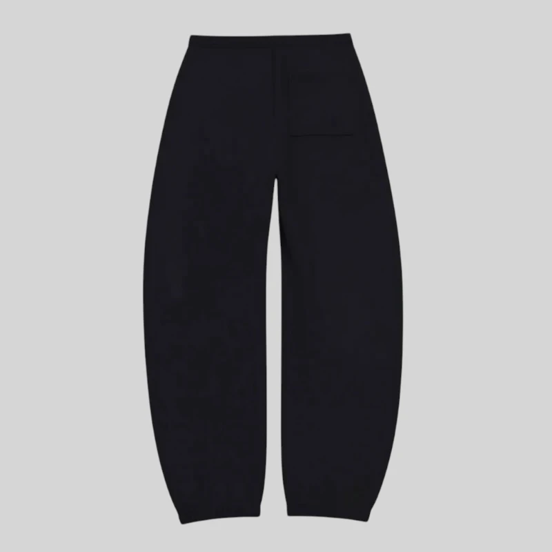 Back view of black Sp5der CB Punk V2 sweatpants featuring a relaxed fit and clean design for a modern urban street look.