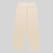 Back view of Sp5der Mixed Stone OG V2 zip sweatpants in cream color made from premium 13oz heavyweight cotton fleece.