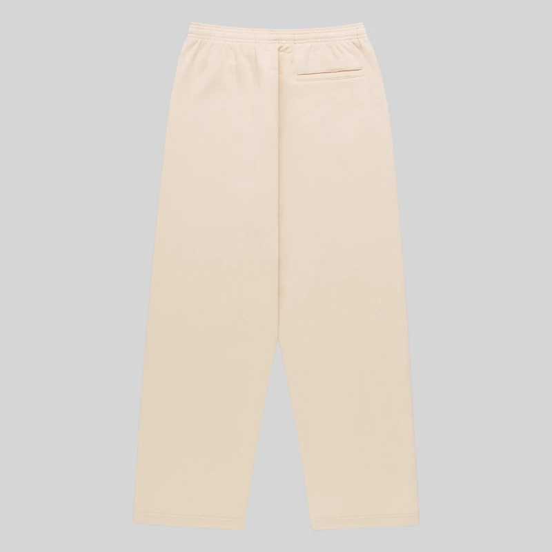 Back view of Sp5der Mixed Stone OG V2 zip sweatpants in cream color made from premium 13oz heavyweight cotton fleece.