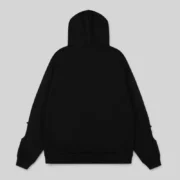 Sp5der Mx555 Zip Hoodie 'Black' back view
