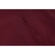 Detailed fabric texture view of the premium maroon Sp5der Nocturnal Highway Hoodie, showcasing high-quality material.