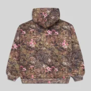 Back view of the Sp5der OG Web Hoodie in Real Tree camouflage print featuring a heavyweight cotton fleece design.