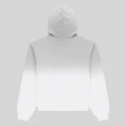 Back view of the Sp5der OG Web V2 Ombre Hoodie in Sport Grey showing the unique gradient and premium cotton fleece.