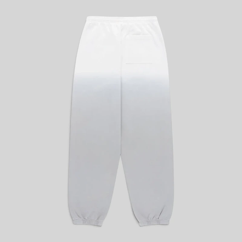 Back view of Sp5der OG Web V2 Ombre Sweatpants in Sport Grey color made from 13oz premium cotton fleece material.