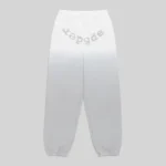 Front view of the Sp5der OG Web V2 Ombre Sweatpants in a Sport Grey colorway featuring a signature web graphic print.