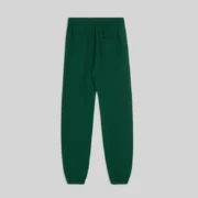 Back view of the Sp5der OG Web Studded Sweatpants in green, showcasing the heavyweight cotton fleece fabric construction.