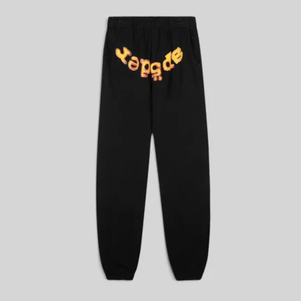 Sp5der Og Web V2 sweatpant 'Black' front view
