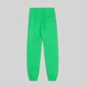 Sp5der Punk V2 Rhinestone Sweatpants 'Bright Green' back view