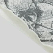 Closeup of the Sp5der Realtree OG Web V2 Zip Shorts in White Camo showing the 100% cotton brushed fleece fabric detail.