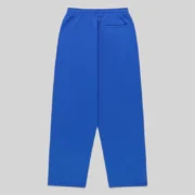 Back view of the Sp5der Rhinestone Punk V2 Sweatpants in blue, showing the plain reverse side of the 13oz cotton joggers.