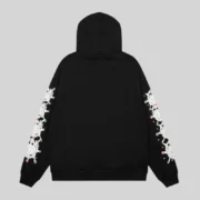 Sp5der Stone Hoodie 'Black' back view