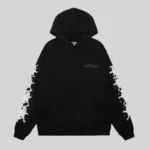Sp5der Stone Hoodie 'Black' front view