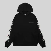 Sp5der Stone Hoodie 'Black' front view