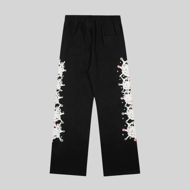 Sp5der Stone sweatpant 'Black' back view