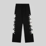 Sp5der Stone sweatpant 'Black' front view