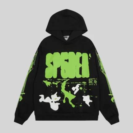 Sp5der X-Ray Hoodie 'Black' front view