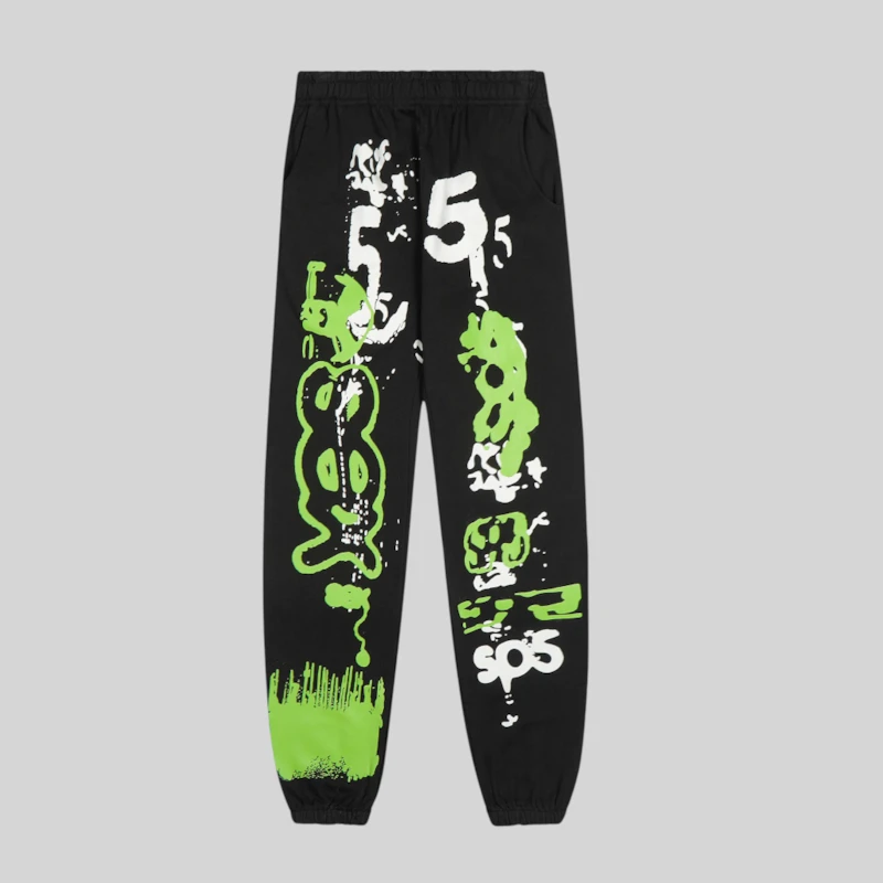 Sp5der X-Ray sweatpant 'Black' front view