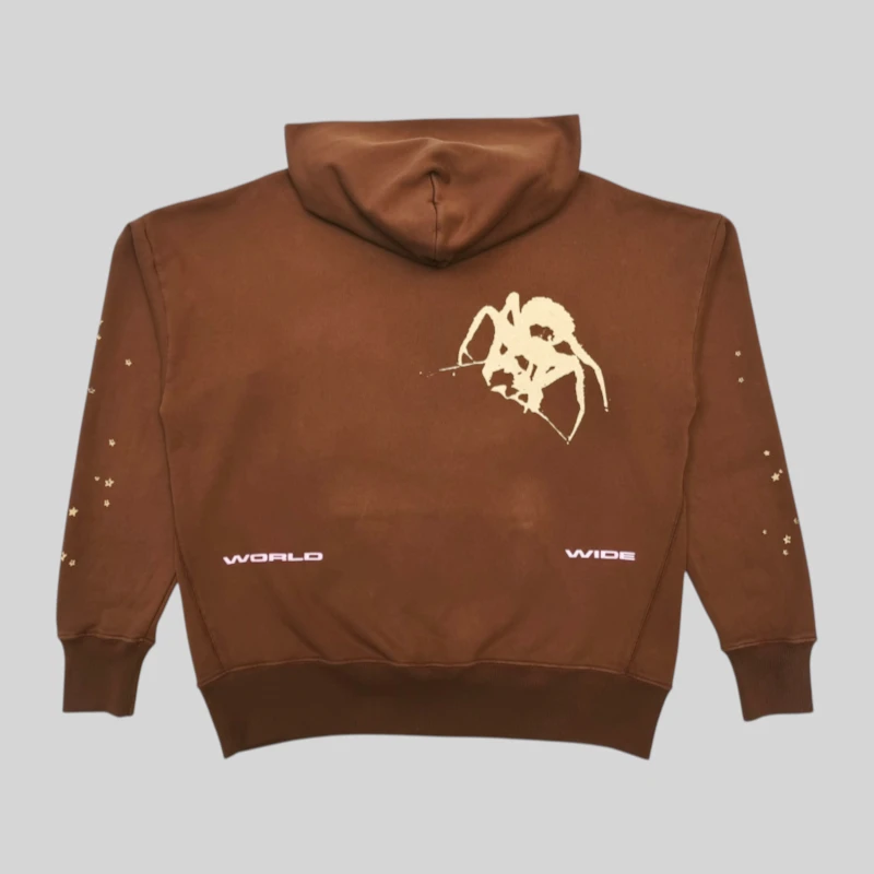 Sp5der x Young Thug Crewneck 'Angel Brown' back view