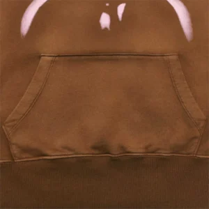 Sp5der x Young Thug Crewneck 'Angel Brown' close up