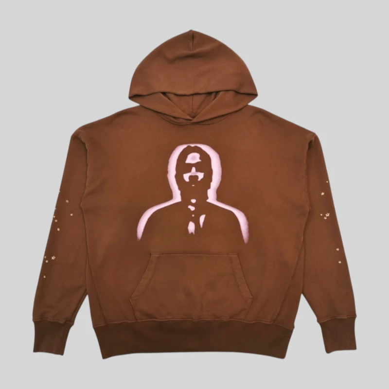 Sp5der x Young Thug Crewneck 'Angel Brown' front view