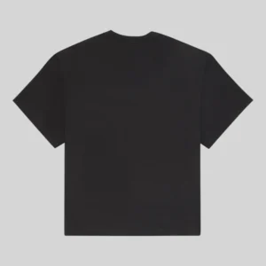 Back view of the black Sp5der France Blur cotton streetwear tee featuring a modern, premium quality construction.