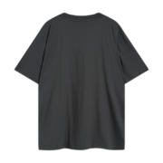 Back view of the charcoal gray Sp5der Wait Web t-shirt displaying its simple design and comfortable fit from behind.