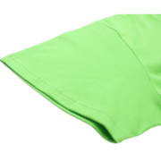 Close-up view of the green sleeve detail on the premium Sp5der Wait Web T-shirt for a bold streetwear aesthetic.