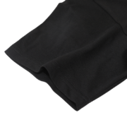 Close-up view showing the high-quality black cotton fabric texture of the premium Thug Sp5der graphic t-shirt design.