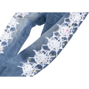 Sp5der Vintage Web Jean Denim featuring a premium blue distressed wash with signature white spider web graphics.