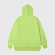 Back view of the vibrant green Sp5der OG Web V2 hoodie, featuring a premium heavyweight design and relaxed fit.