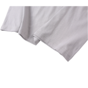 Close-up view of the premium gray cotton fabric used in the Sp5der Arach NY Phobia streetwear t-shirt collection.