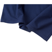 Close-up view of the premium navy blue cotton fabric used for the SP5DER 5 Baby Tee streetwear t-shirt collection.