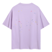 Light purple Sp5der Summer Sports T-shirt showing the back with colorful star graphic design for athletic wear