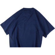 Back view of the premium navy blue Sp5der 5 Baby Tee streetwear shirt, highlighting its clean, simple design.