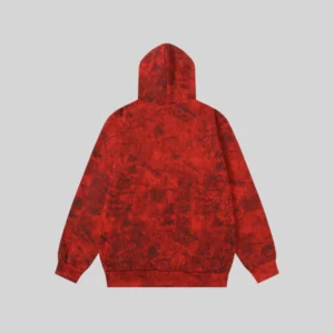 Sp5der Og Tree Camo Hoodie 'Red' back view