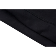 Close-up view of the premium black cotton fabric used on the Sp5der OG Web V2 black t-shirt for high-quality comfort.